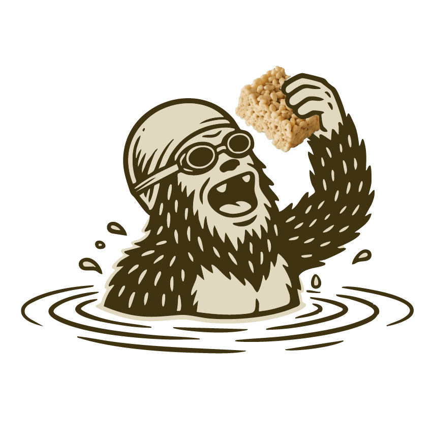 BonkSquatch swimmer with a bonk bar sticker